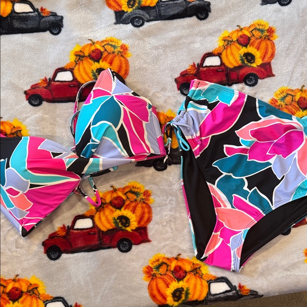 Decree Colorful Floral Bikini Set